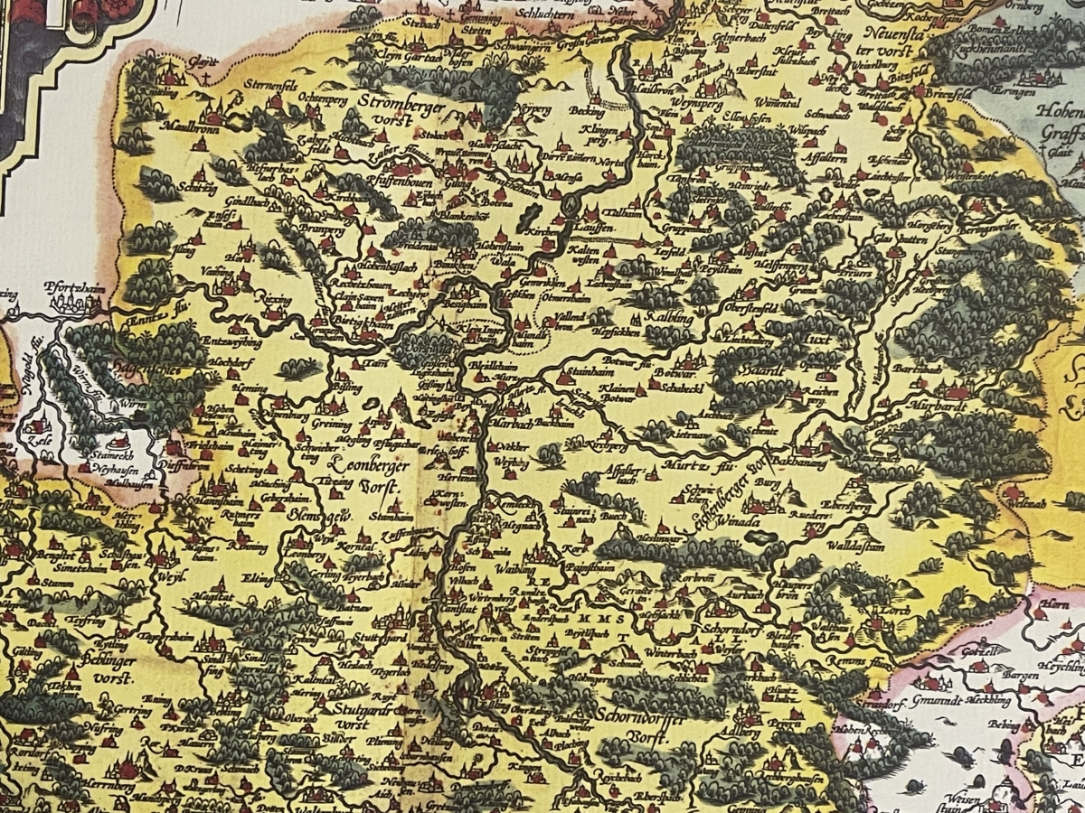 allemagne_wirtenberg_carte_abraham_ortelius_1584_tirage_de_1969_bade-wurtemberg