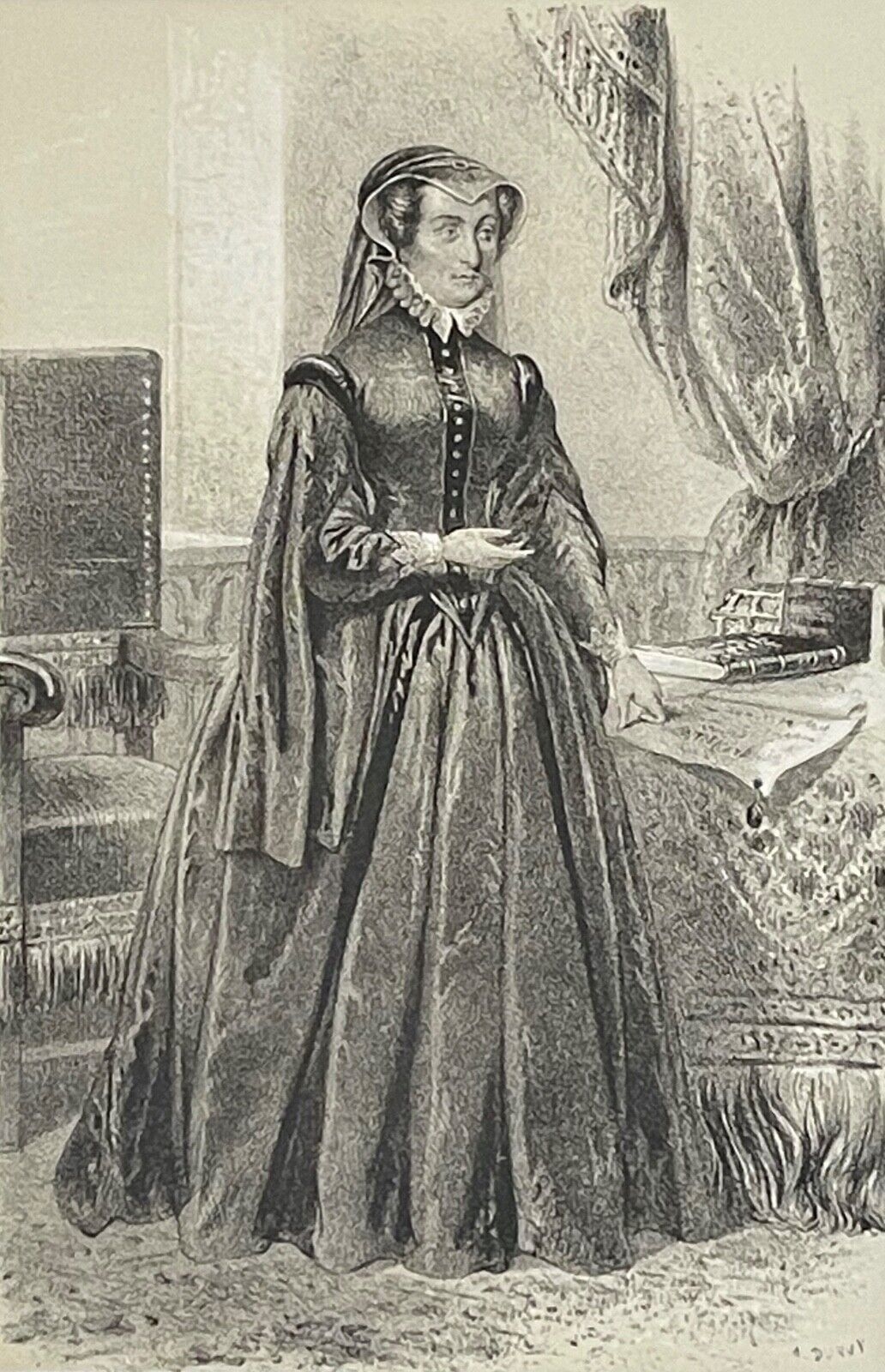 catherine_de_medicis_1519-1589_reine_de_france_lithographie_de_1848_xixe