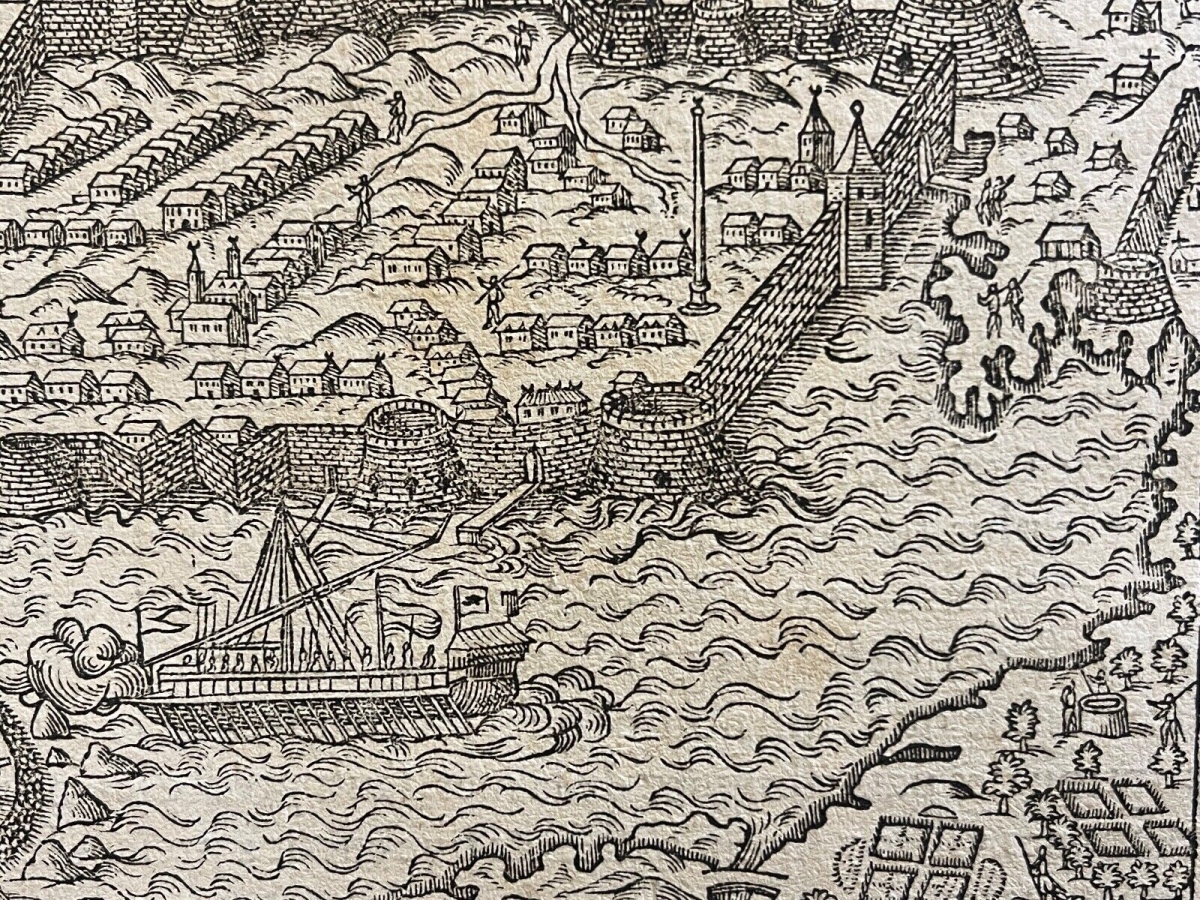 grece_nafplio_ancien_napoli_di_romania_andre_thevet_1504-1592_engraving_1575
