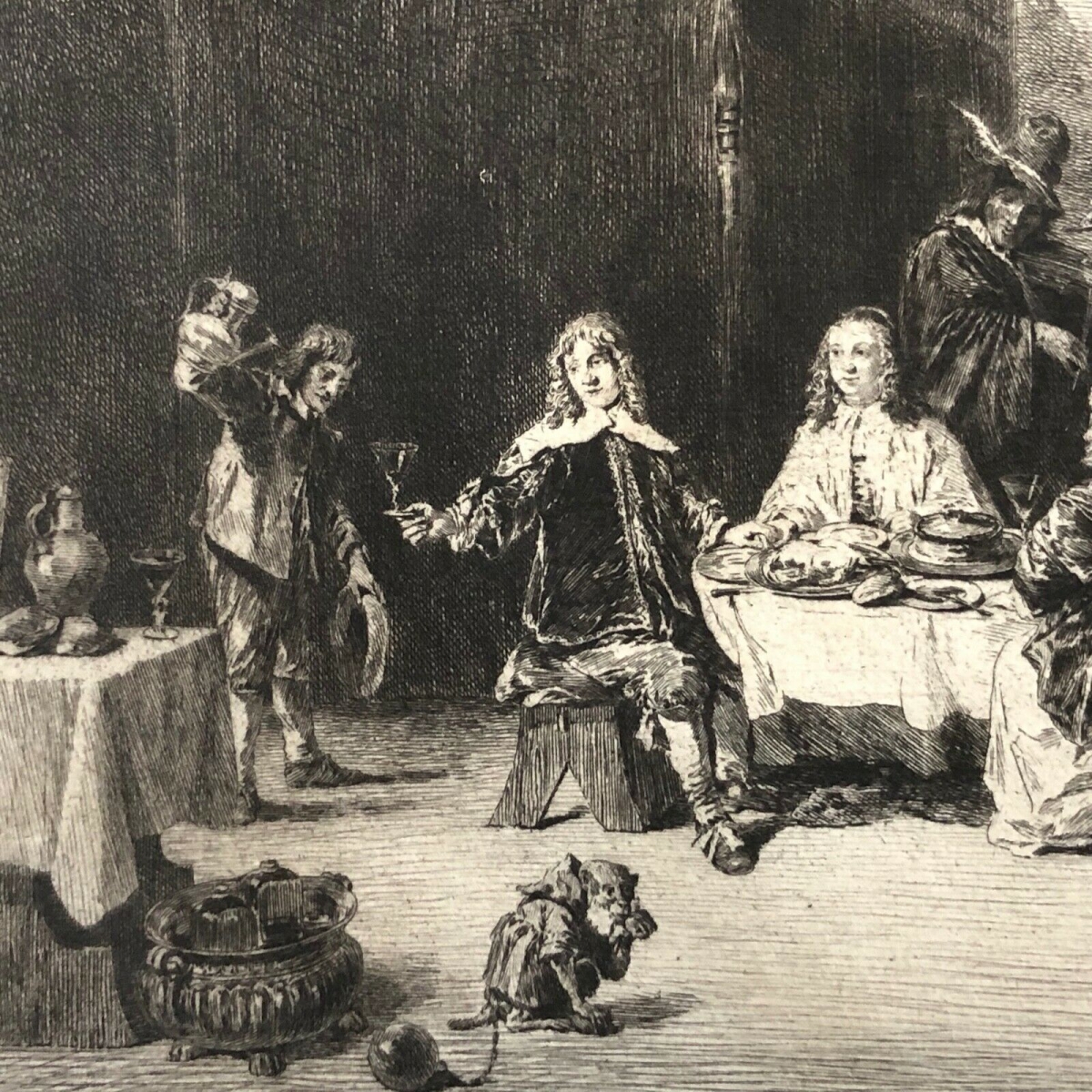 david_ii_teniers_1610-1690_lenfant_prodigue_grave_par_jacquemart_en_1877
