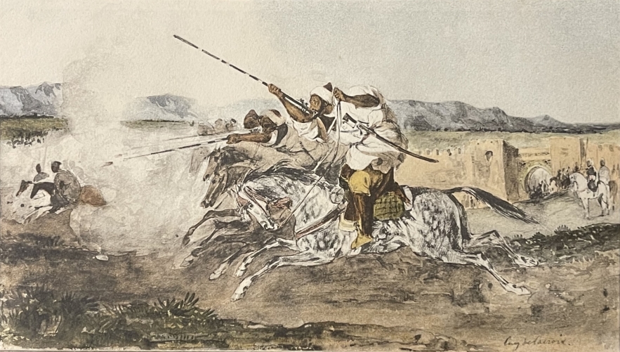 eugene_delacroix_maroc_fantasia_ou_jeu_de_la_poudre_photolithographie_mequinez_1928