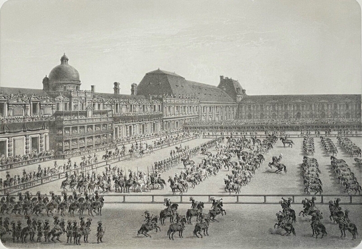 grand_carrousel_sous_louis_xiv_1662_lithographie_c_1840_cheval_chevaux