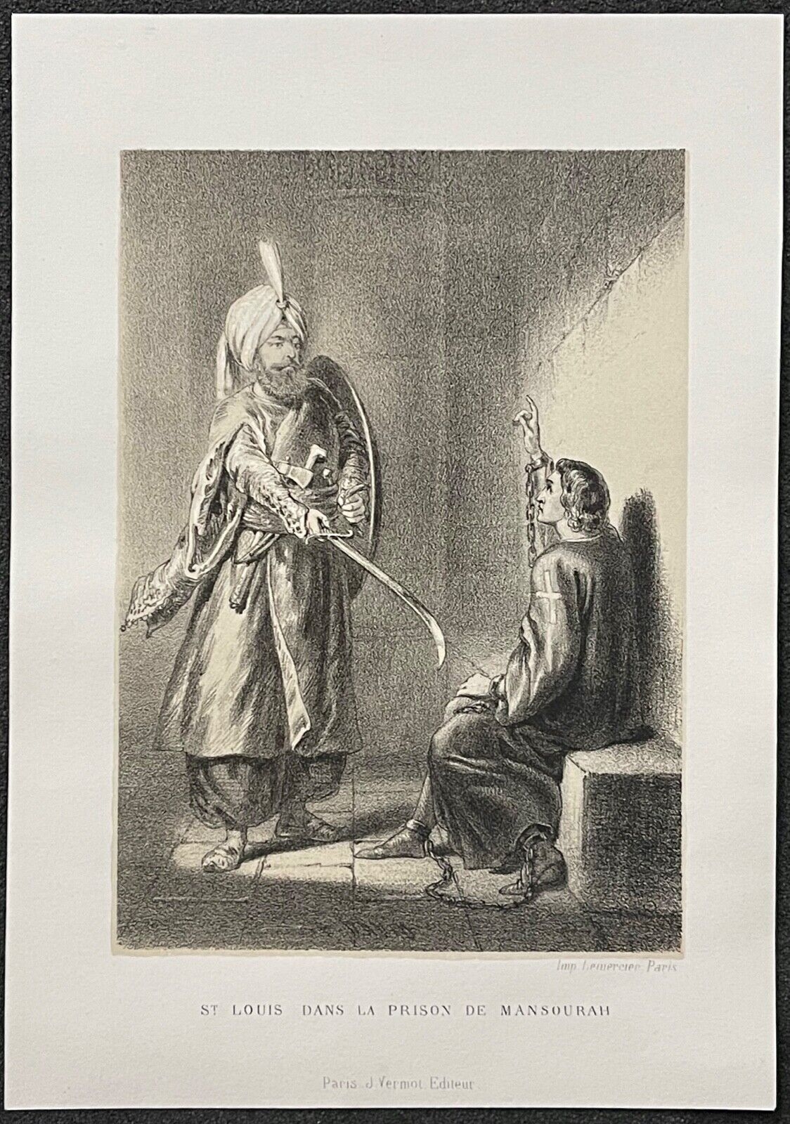 algerie_saint_louis_prisonnier_a_mansourah_lithographie_de_1858_france