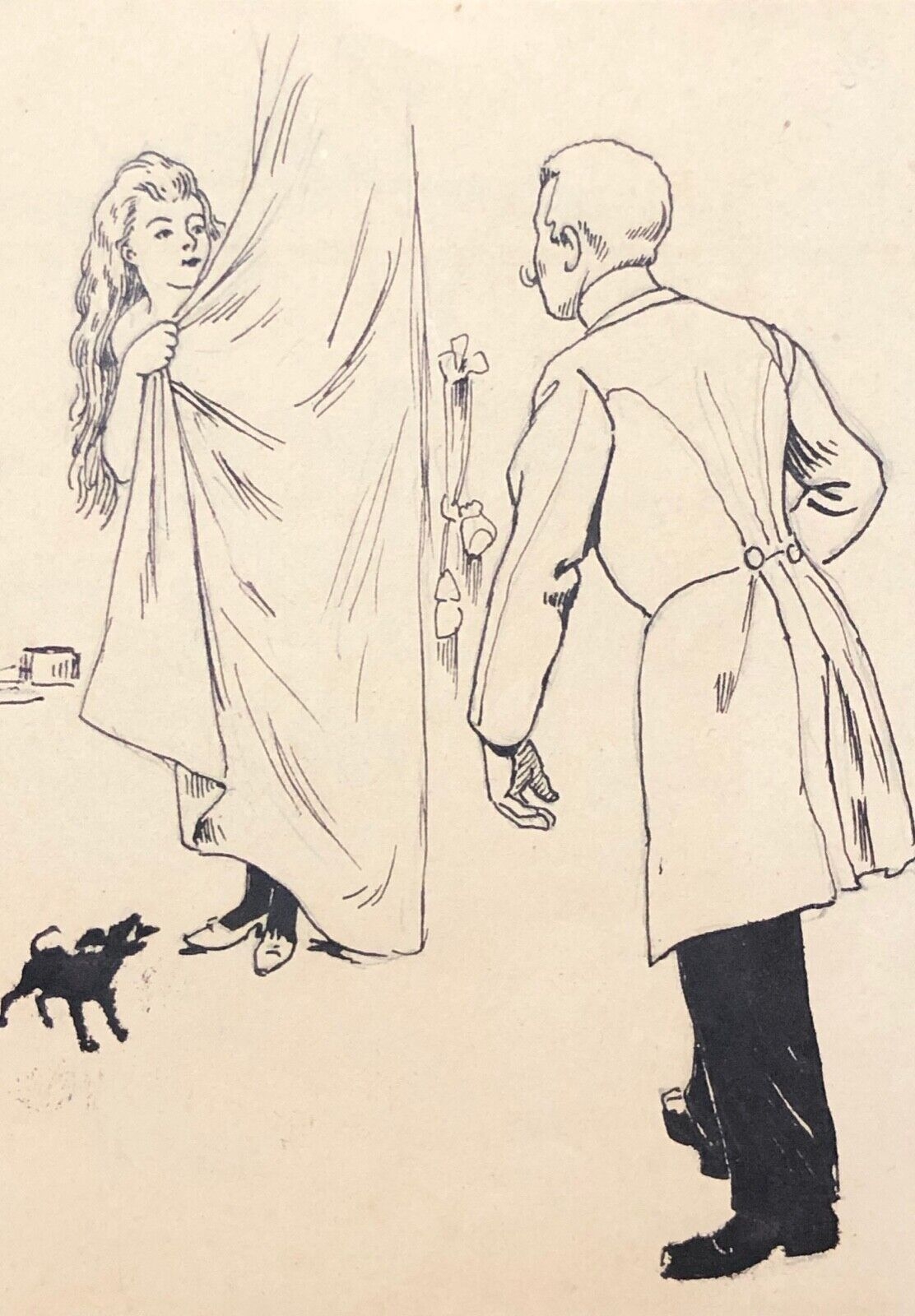femme_a_la_toilette_et_galant_vers_1870_encre_anonyme_chien_noir