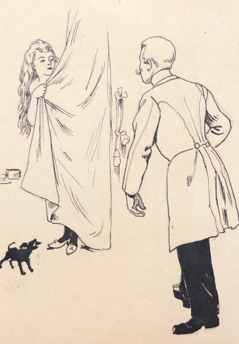 femme_a_la_toilette_et_galant_vers_1870_encre_anonyme_chien_noir