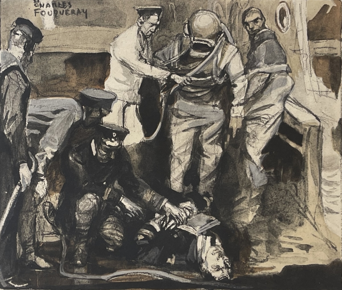 scaphandrier_recuperant_des_documents_secrets_guerre_14-18_aquatinte_vers_1920
