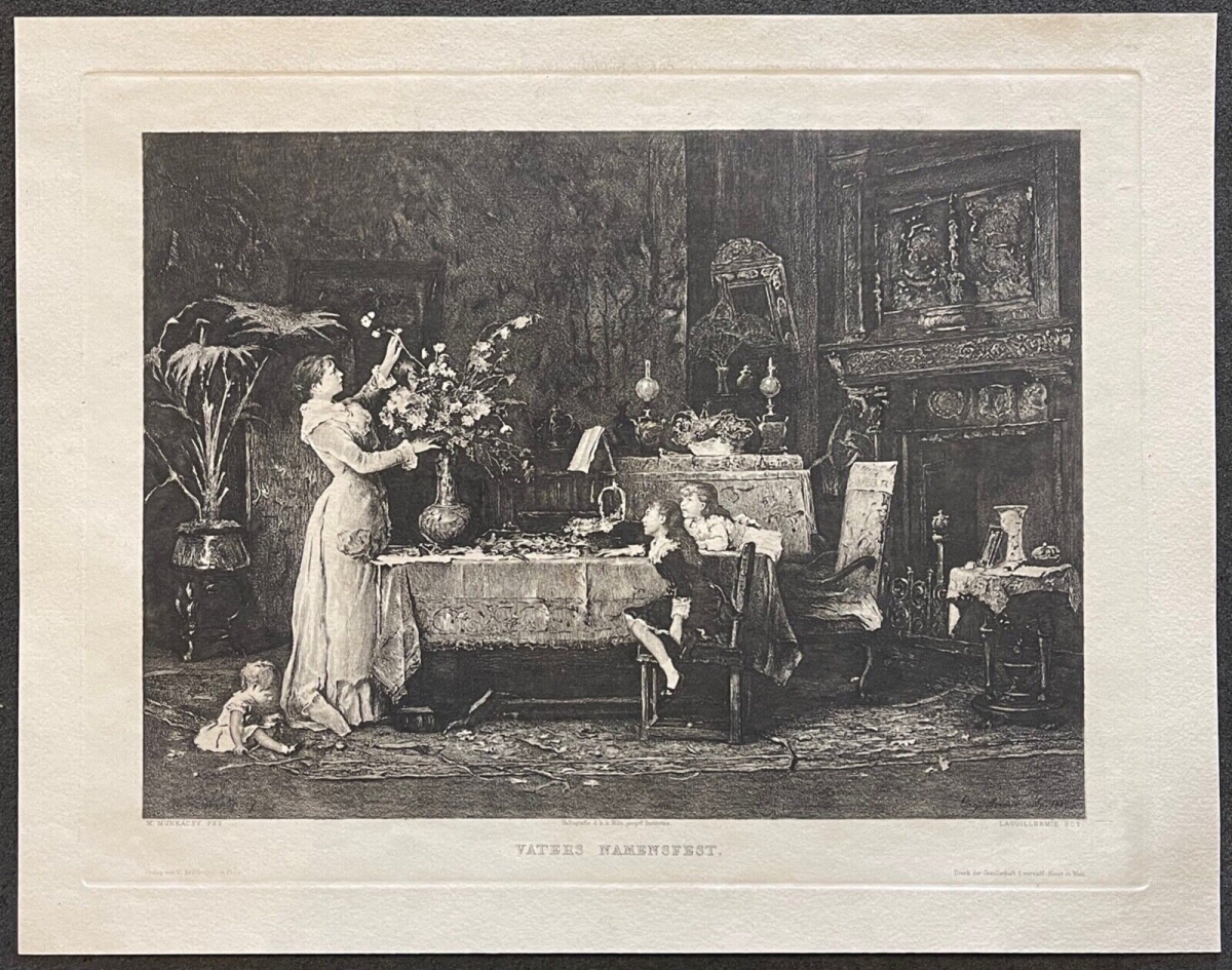 munkacsy_1844-1900_avant_la_fete_du_papa_graveur_laguillermie_1879