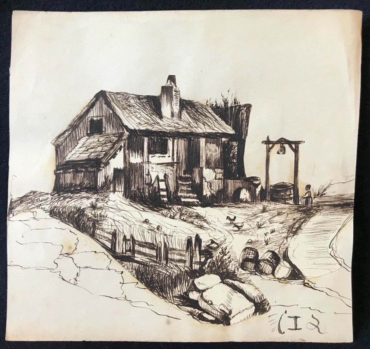 ferme_moyen_age_medievale_encre_vers_1862_proche_des_yvelines_eure_essonne_?