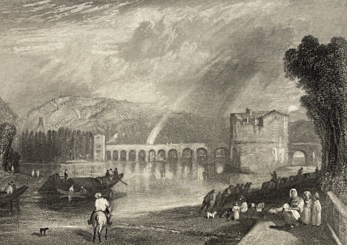 mw_turner_bridge_of_meulun_engraving_1833_cousins_antique_french_landscape_print