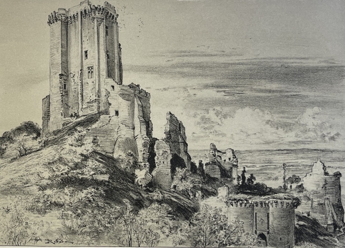 ruins_of_lavardin_castle_france_original_lithograph_loir_et_cher_c1900_france