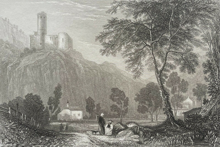 chateau_batiaz_martigny_lithographie_1836_dapres_barlett_wellmore_suisse_alpes