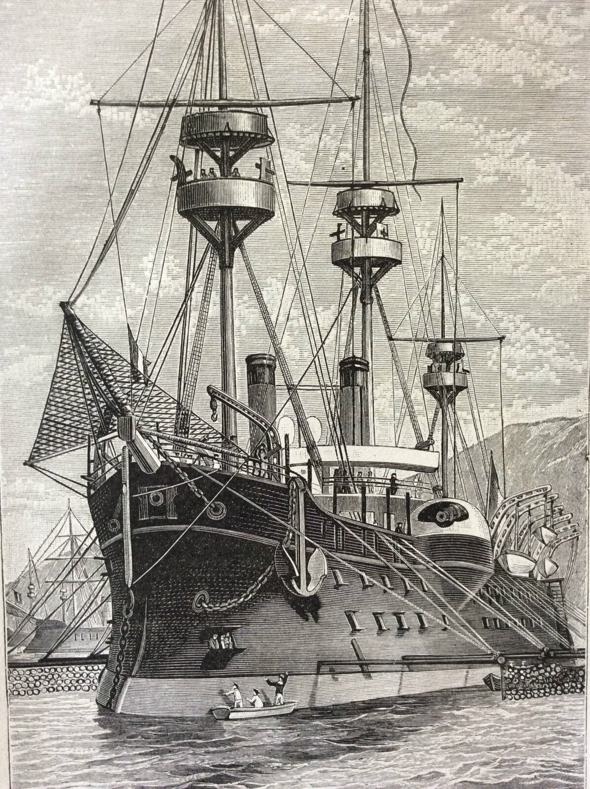 liban_cuirasse_amiral_baron_duperre_rade_beyrouth_gravure_sur_acier_1890_canedi