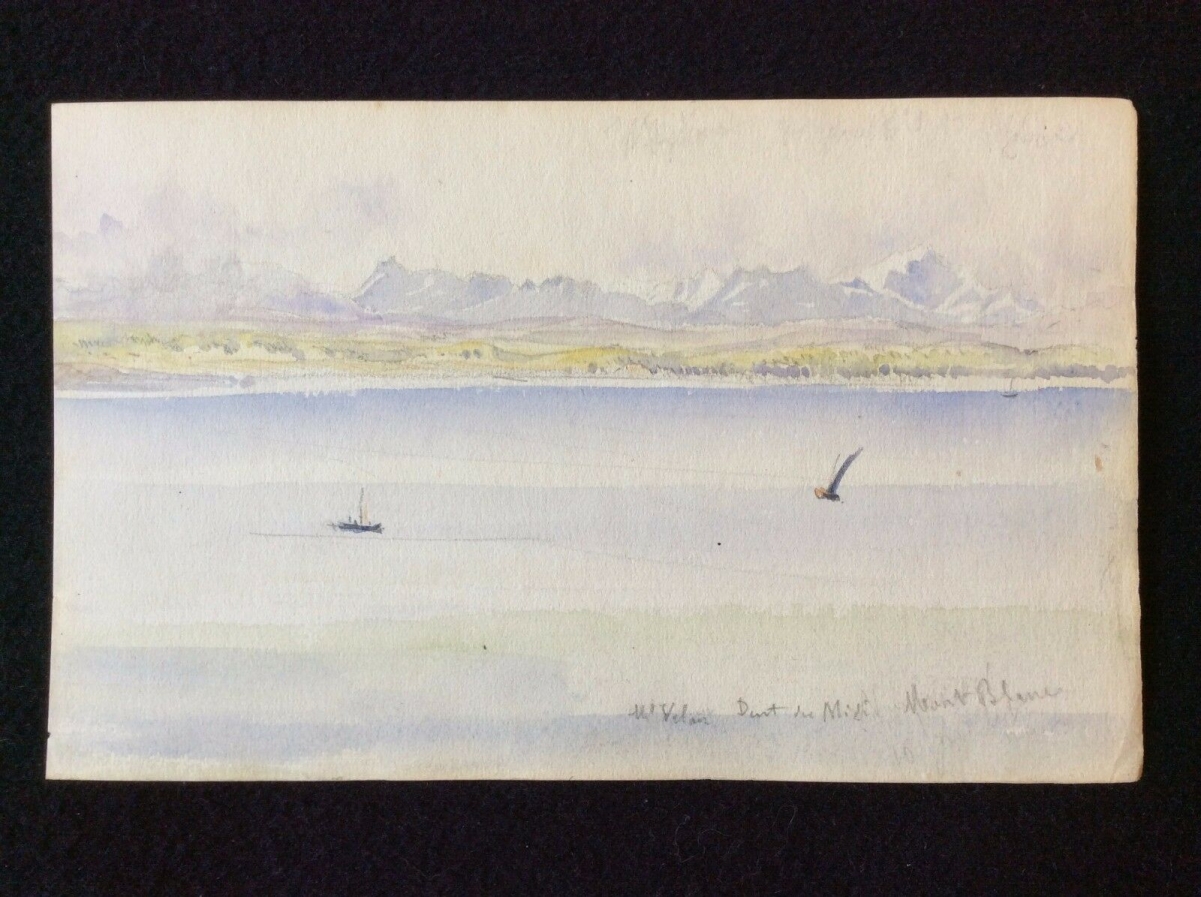 aquarelle_recto_verso_1874_ile_saint_pierre_berne_+_mont_blanc_suisse_anonyme