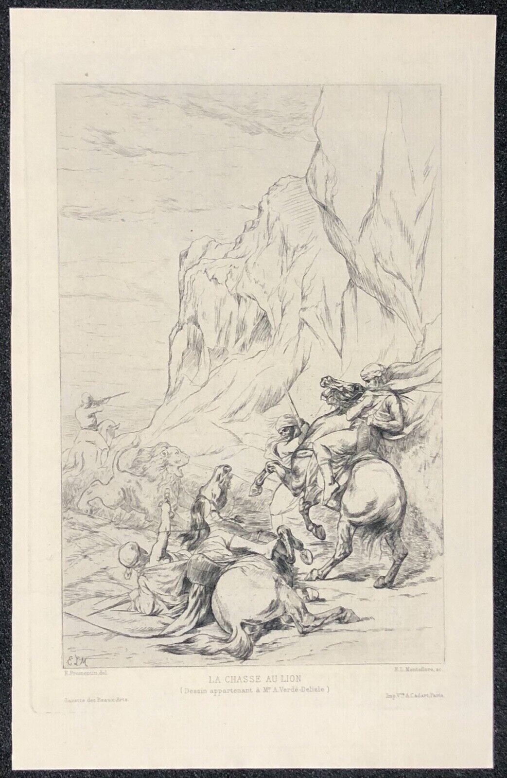 la_chasse_au_lion_dapres_eugene_fromentin_grave_par_montefiore_en_1880