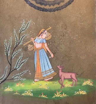 miniature_qajar,_xxeme__princesse_et_dain_