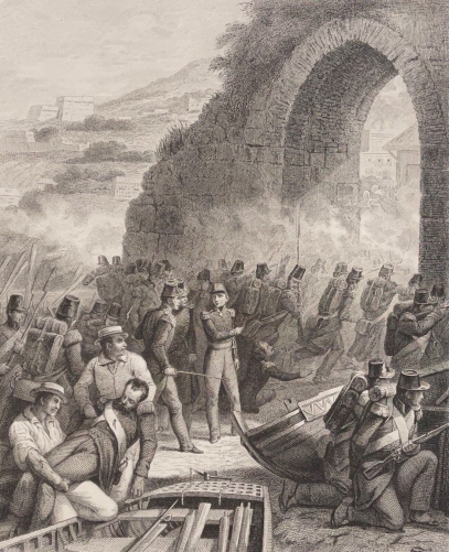 algerie__prise_de_bougie_1833_d???apres_horace_vernet_circa_1850__francais_contre_mezzaia_