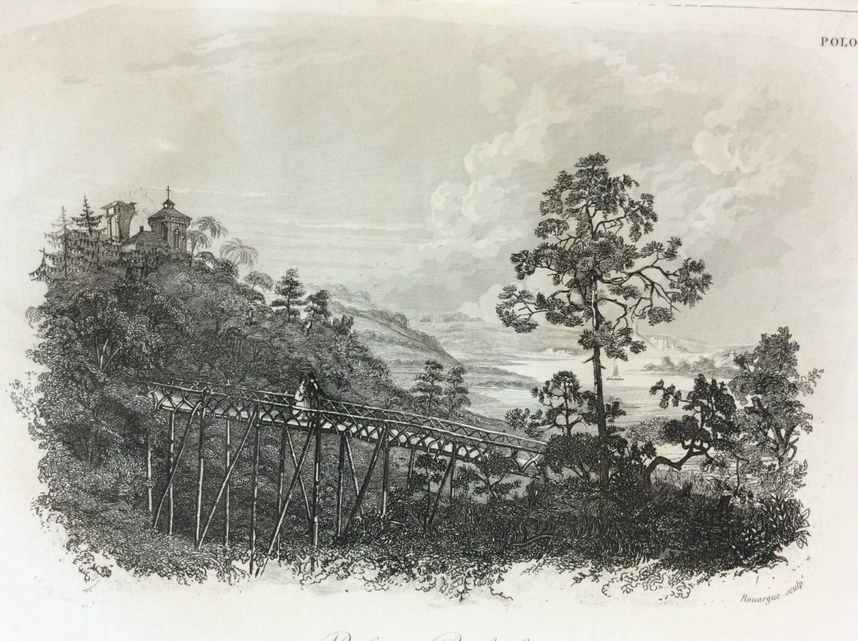 pologne_polska_widok_pulawy_parchatka_estampe_de_1835_par_rouargue
