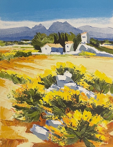 mas_aux_genets_jean_triolet_1939_lithographie_signee_de_1993_provence_france