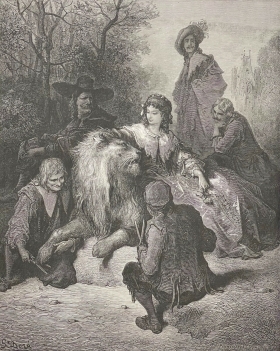 le_lion_amoureux_gustave_dore_xylographie_fable_de_la_fontaine_1868