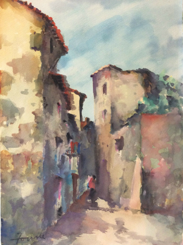aquarelle_village_signature_illisible