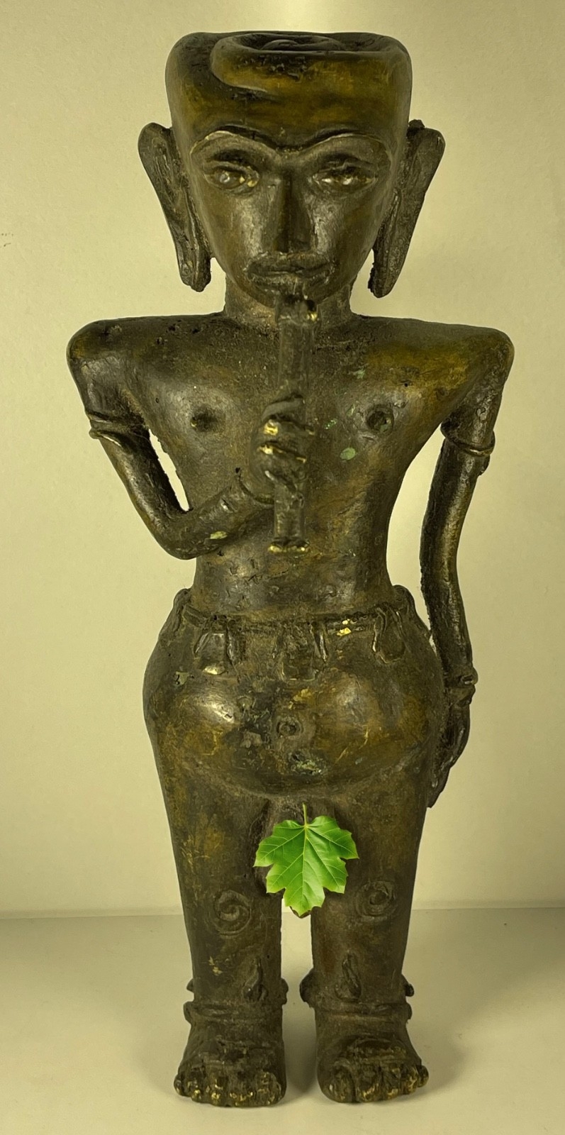 southeast_asian_bronze_figure_male_sculpture_thailand_laos_khmer_19/20th_century