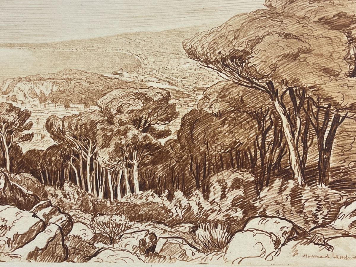 nice_baie_des_anges_alpes-maritimes_gravure_vers_1942_provence_france_europe