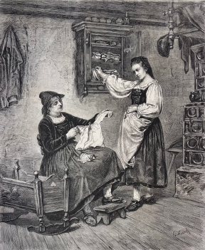 1869_antique_french_engraving_la_layette