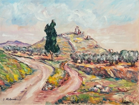 paysage_provence_oliviers_superbe_gouache_xxe_signee_j_roland_france