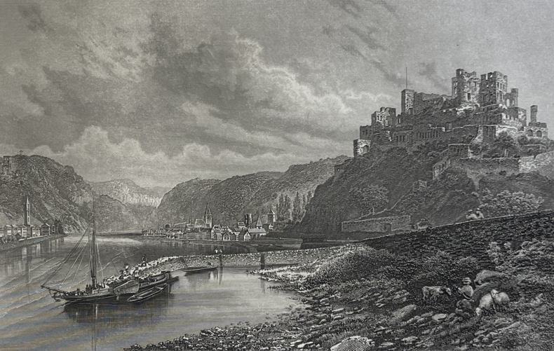 st__goar_on_the_rhine_with_rheinfels_castle_c_1849_deutschland_germany_rhin