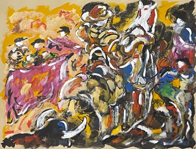picador_espagne_madrid_las_ventas_tauromachie_taureau_acrylique_n_palmade_2005