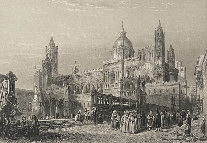 palerme_italie_gravure_de_1840_palermo_sicile