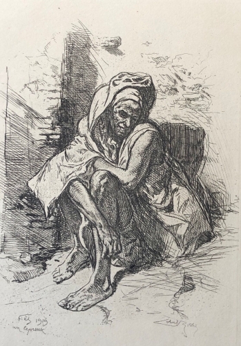 maroc_fes_un_lepreux_1919_almery_lobel-riche_1880-1950_orientaliste_1er_etat