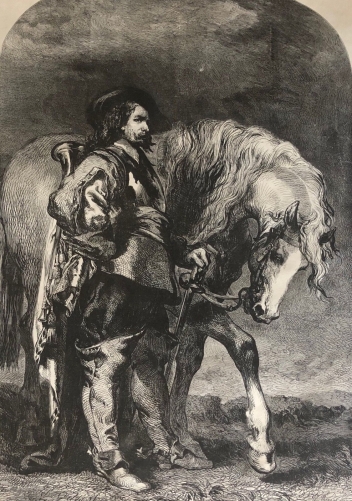le_trompette_xylographie_xixe_par_john_gilbert_1817-1897_vers_1875_cheval
