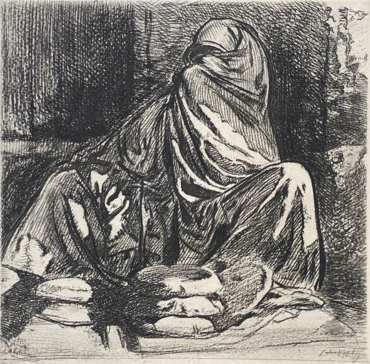 maroc_fes_almery_lobel-riche_1880-1950_la_marchande_de_pain_1918_orientaliste_3e