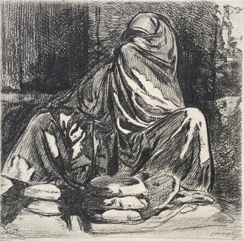 maroc_fes_almery_lobel-riche_1880-1950_la_marchande_de_pain_1918_orientaliste_3e