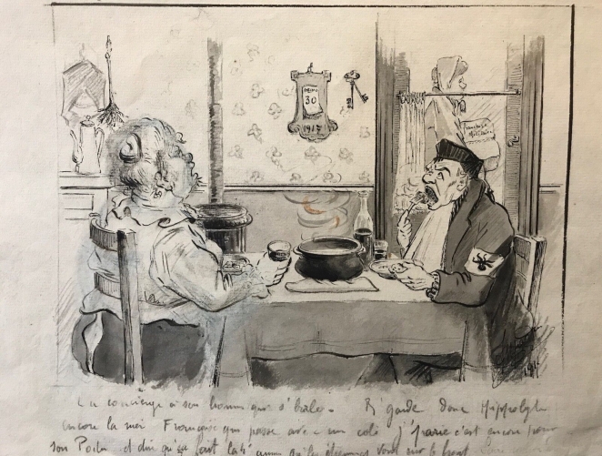 guerre_14_18_lavis_original_signe_martin_?_illustration_des_colis_de_guerres