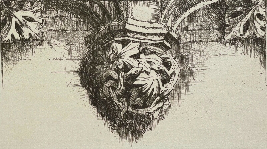 chapiteau_cathedrale_viviers_sur_rhone_1930_pointe_seche_maurice_robert_france