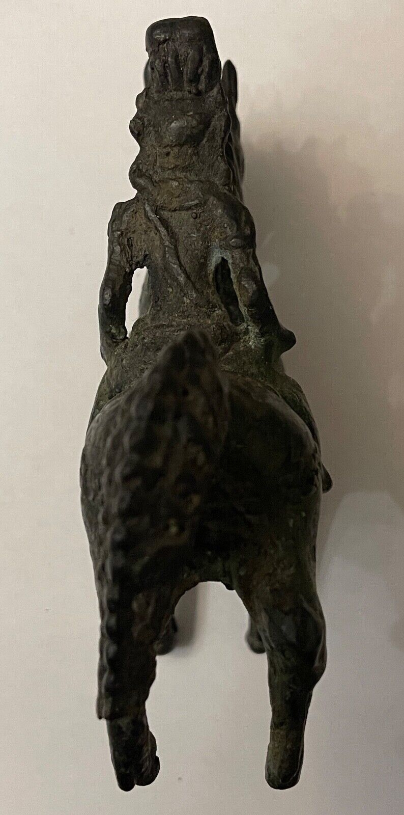 cavalier_bronze_patine_noire_empire_khmer_cambodge_xviiieme_cheval_asie