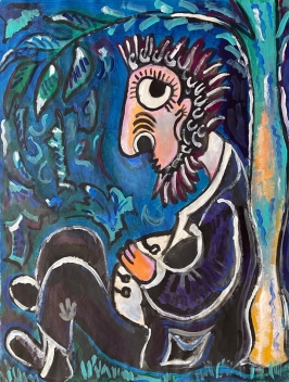 le_dejeuner_sur_lherbe_acrylique_sur_calque_anonyme_1990