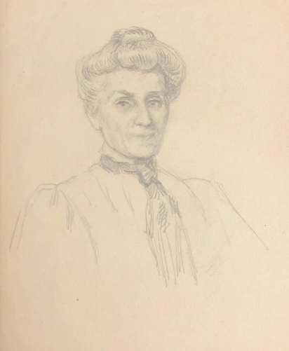portrait_de_vieille_femme_au_chignon_anonyme_dessin_graphite_vers_1915