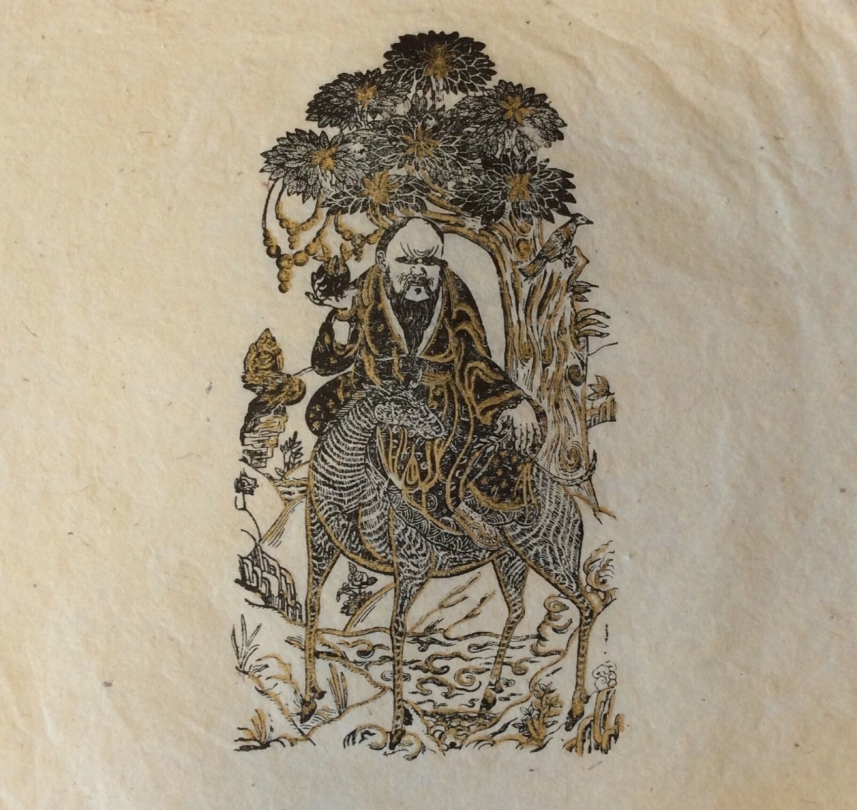 bouddhisme_hindouisme_estampage_rehausse_papier_de_riz_xx_e_buddhism_hinduism