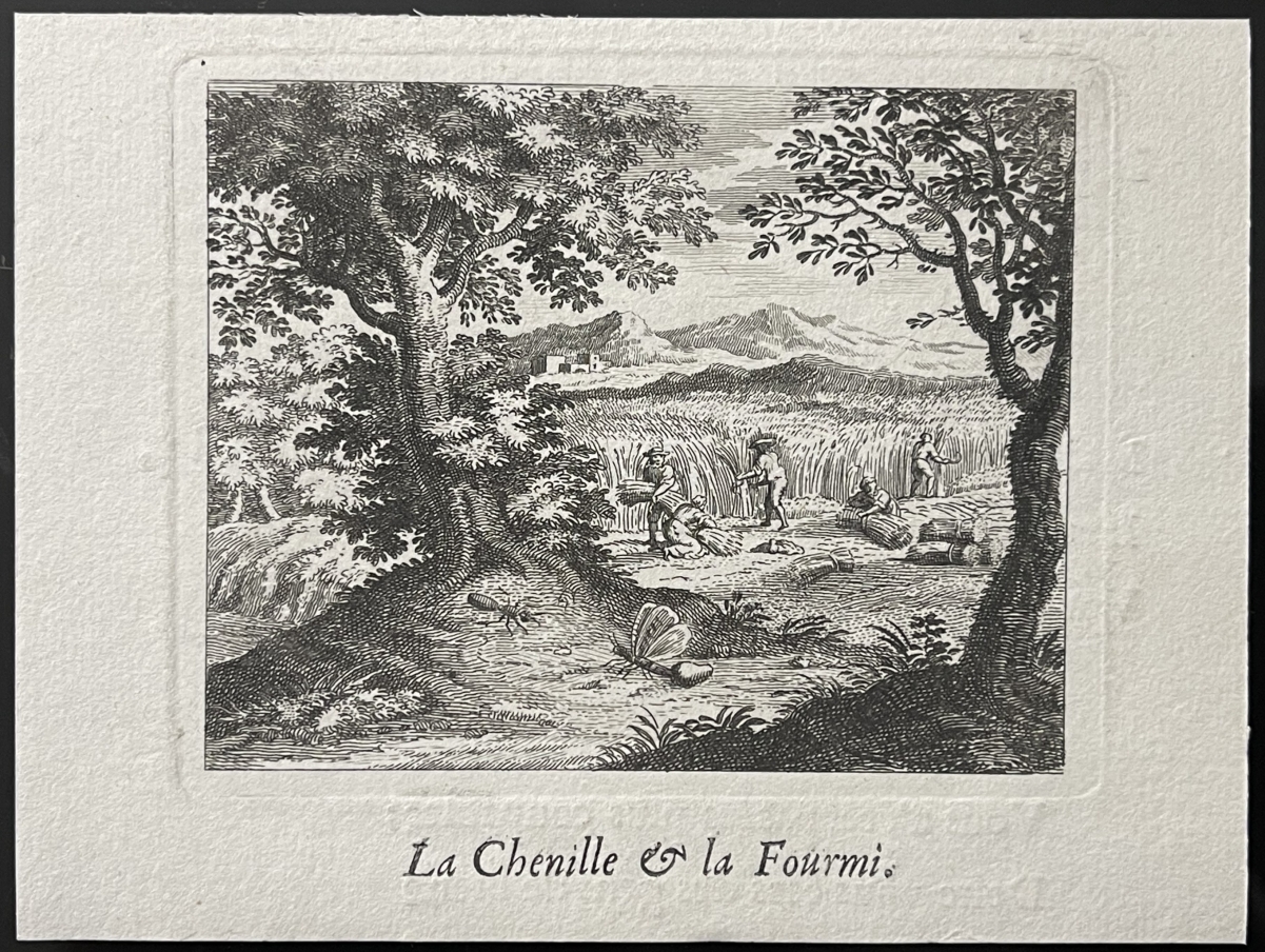 la_chenille_et_la_fourmi_claude_gillot_1673-1722_fable_moisson_1719