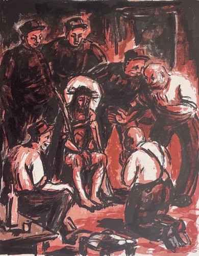 c_bouleau_passion_contemporaine_1944_jesus-christ_couronne_depines_lithographie