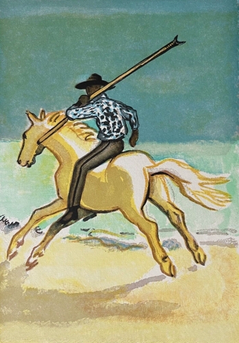 camargue_manadier_dapres_yves_brayer_vers_1968_france_gravure