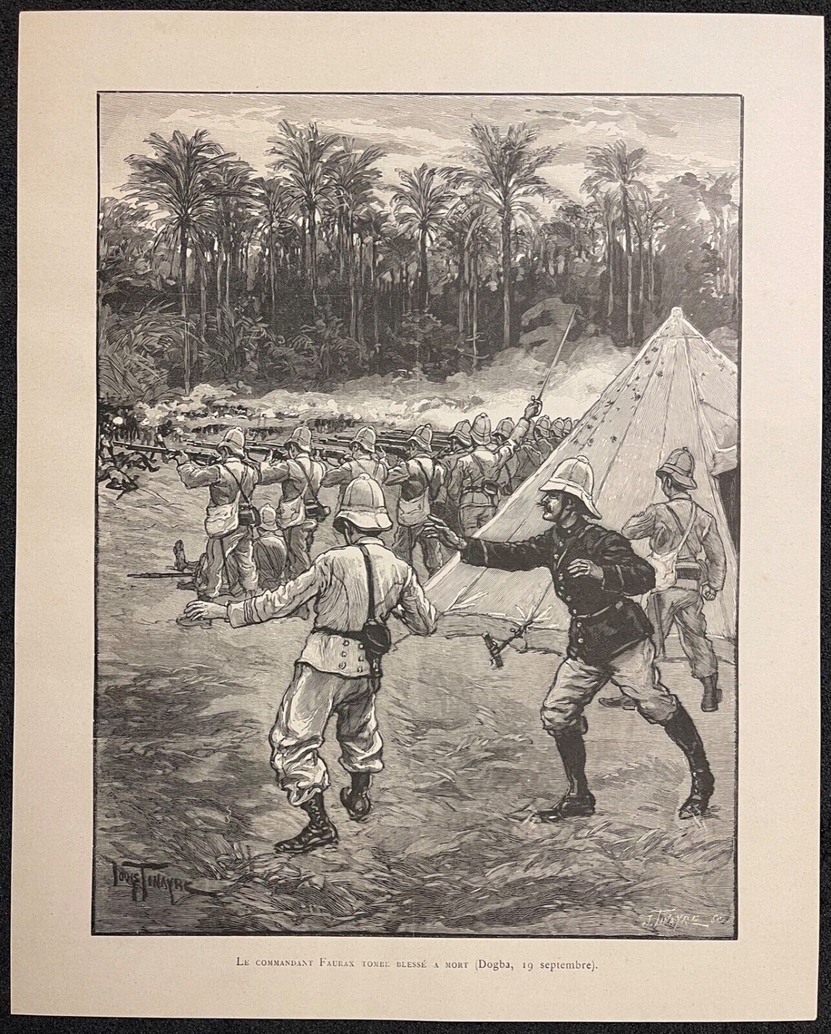 dogba_mort_du_commandant_fauran_royaume_dahomey_benin_1895_afrique