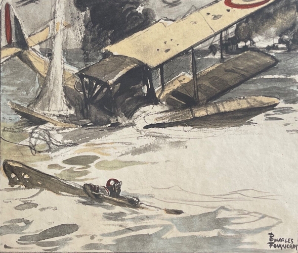 hydravion_abattu_marine_1914_par_foukeray_vers_1920_aquatinte_guerre_france