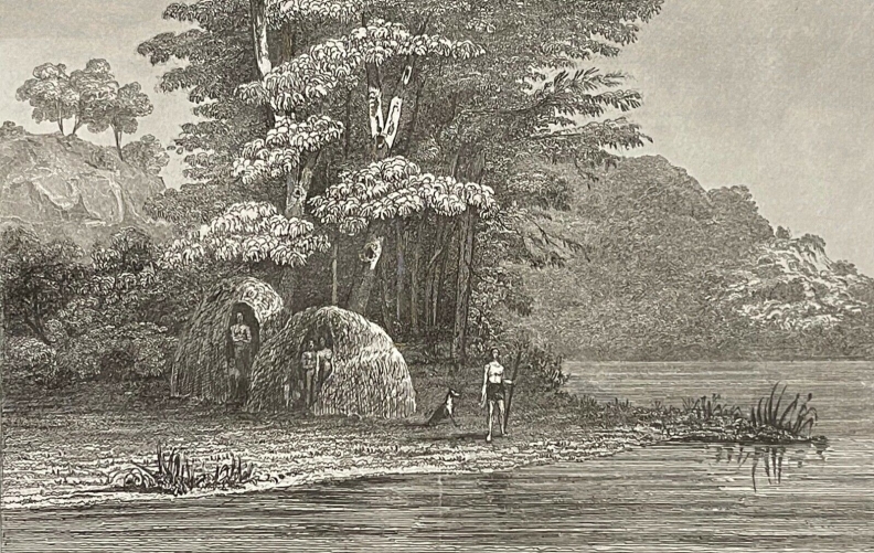 wigwams_fuegien_port_esperance_terre_de_feu_chili_argentine_lithographie_1836