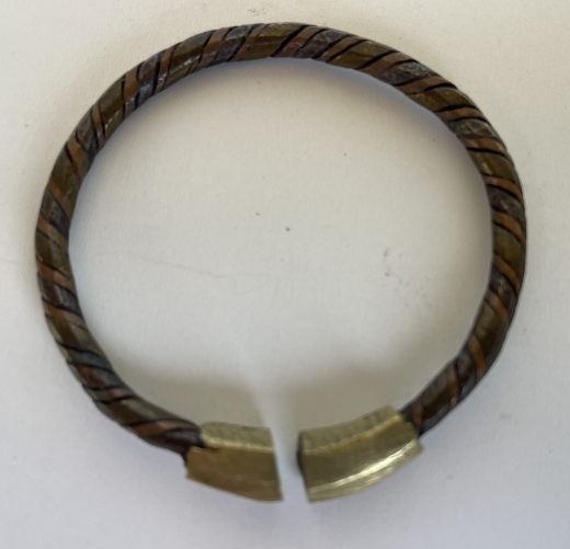 dahomey_benin_bracelet_en_fer_et_cuivre_torsade_xixe_afrique