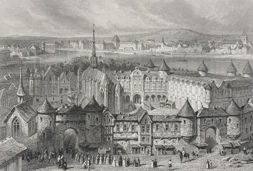 paris_palais_de_justice_et_palais_de_justice_au_xiv_dapres_girardet_france_1852