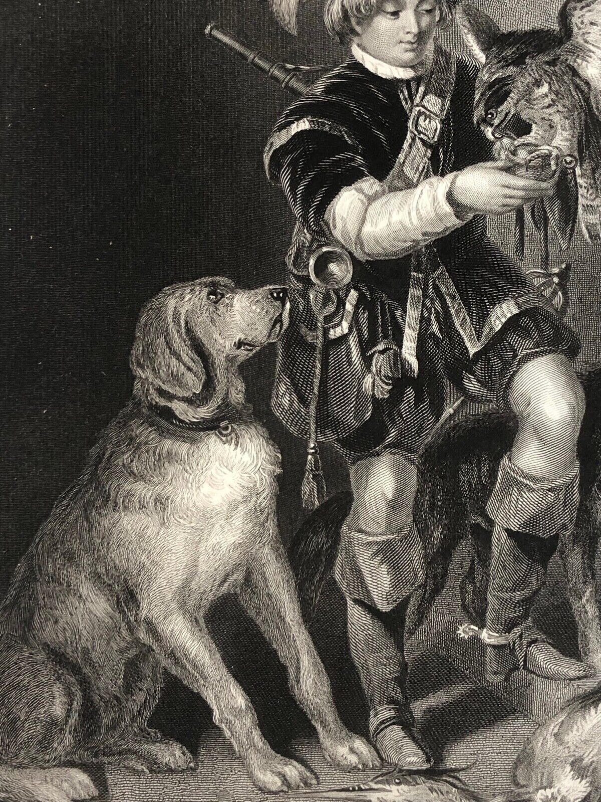 faucon_john_frederick_tayler_1802-1889_le_jeune_fauconnier_grave_sharpe_1863